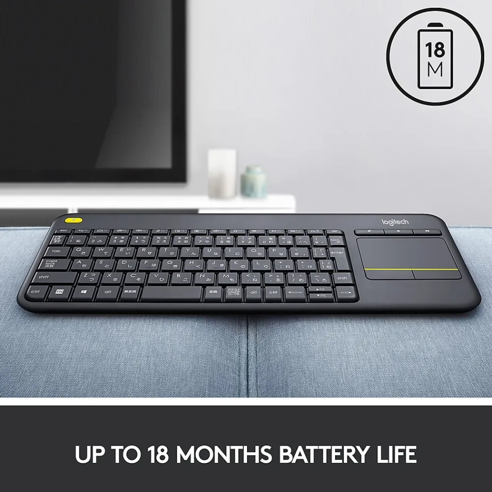 Discount Logitech K400 Plus Wireless Touch Keyboard, Dark Gray (920-007119)