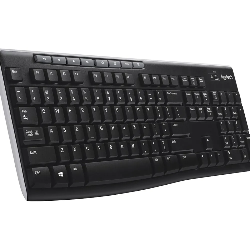 Hot Logitech K270 USB Wireless Keyboard, Black (920-003051)