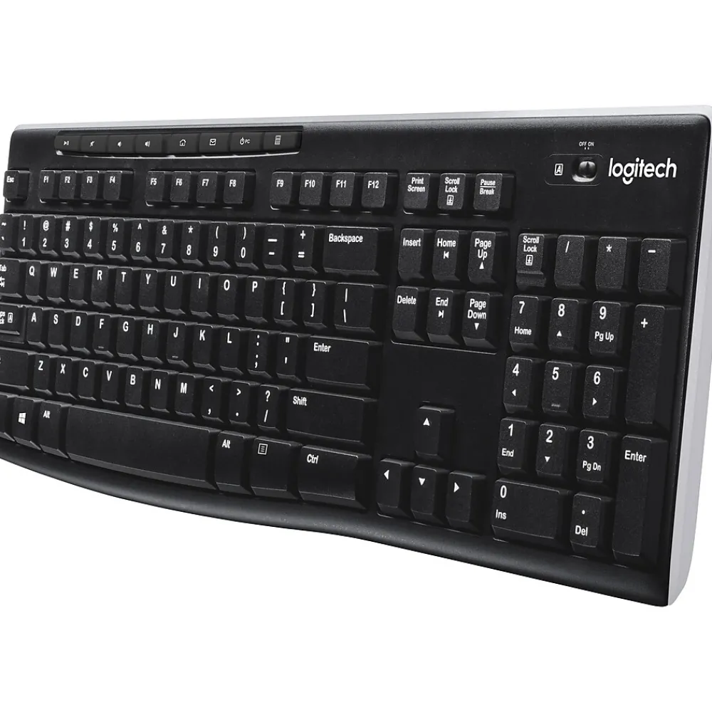 Hot Logitech K270 USB Wireless Keyboard, Black (920-003051)