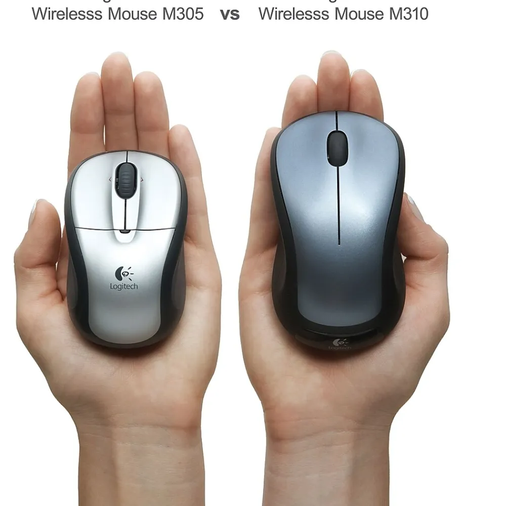 Outlet Logitech M310 Wireless Ambidextrous Optical Mouse, Silver (910-001675)