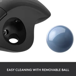 Discount Logitech M575 Wireless Ergonomic Trackball Bluetooth & USB Mouse, (910-005869) Black