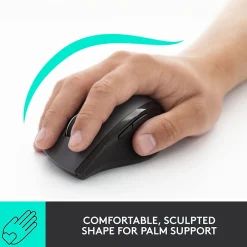Sale Logitech Marathon M705 Wireless Ergonomic Optical USB Mouse, Charcoal (910-001935)