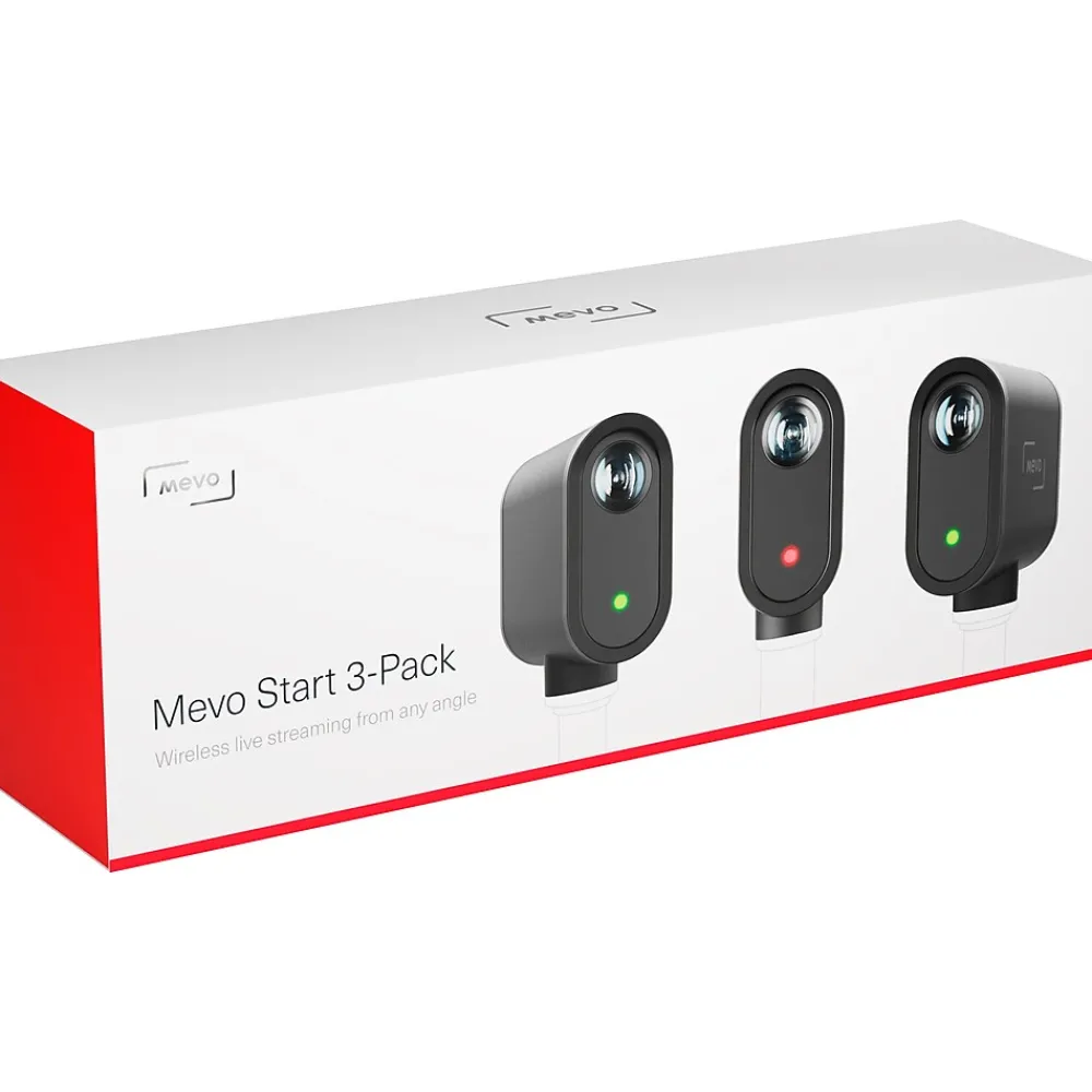 Clearance Logitech Mevo Start HD 1080p Live-Streaming Camera, Black, 3/Pack (961-000500)