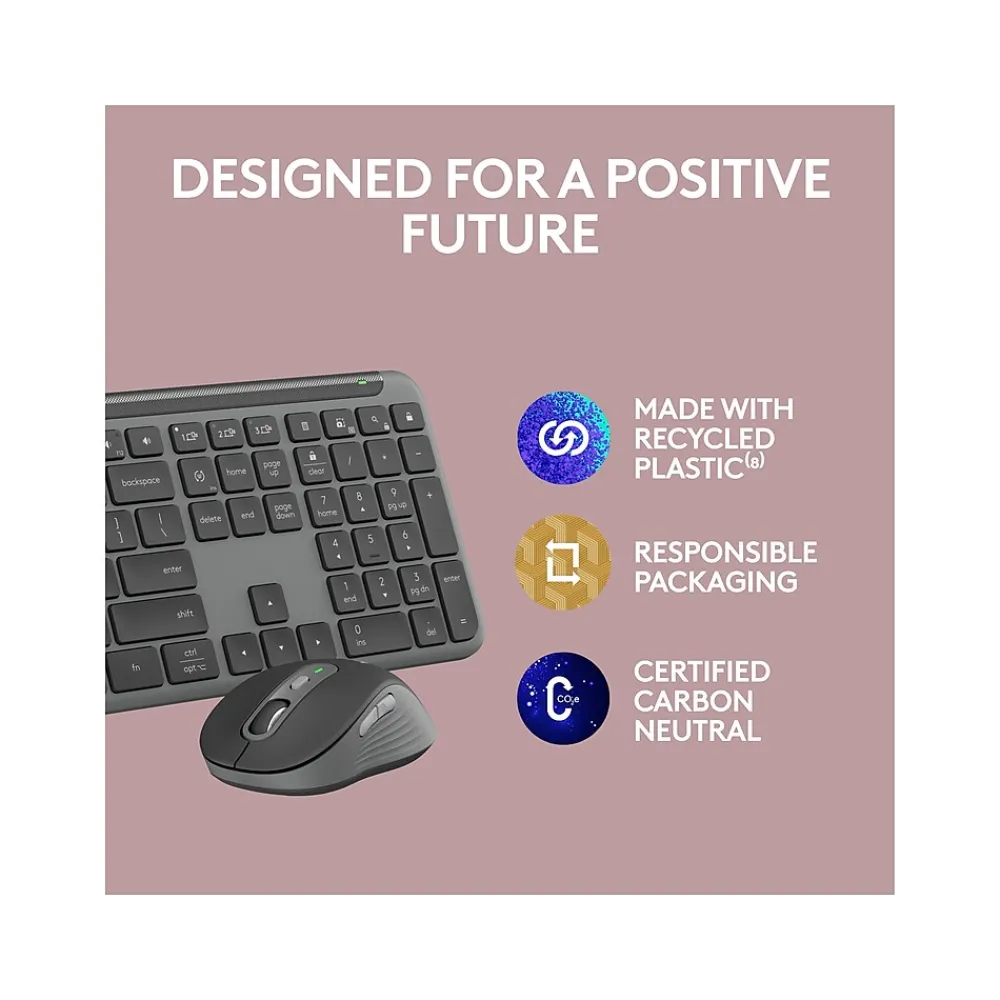 Outlet Logitech MK955 Wireless Keyboard and Optical Mouse Combo, Black (920-012425)