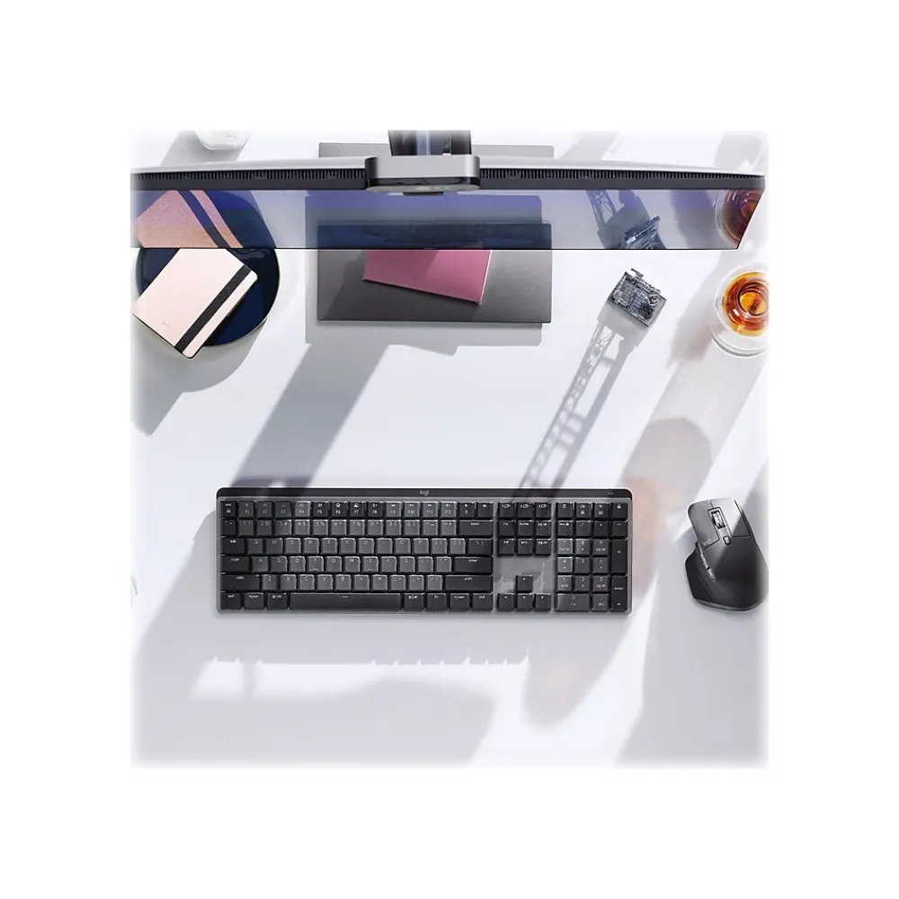 Discount Logitech MX Mechanical Wireless Ergonomic Keyboard, Graphite (920-010548)