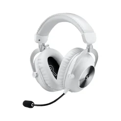 Logitech PRO X 2 LIGHTSPEED Wireless Bluetooth Stereo Gaming Over-the-Ear Headset, 3.5mm, (981-001268) White
