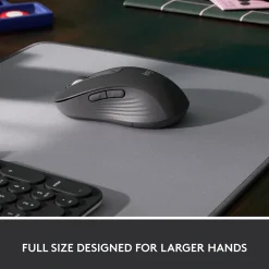 Clearance Logitech Signature M650 Large Wireless Ergonomic Optical Bluetooth & USB Mouse, (910-006231) Graphite