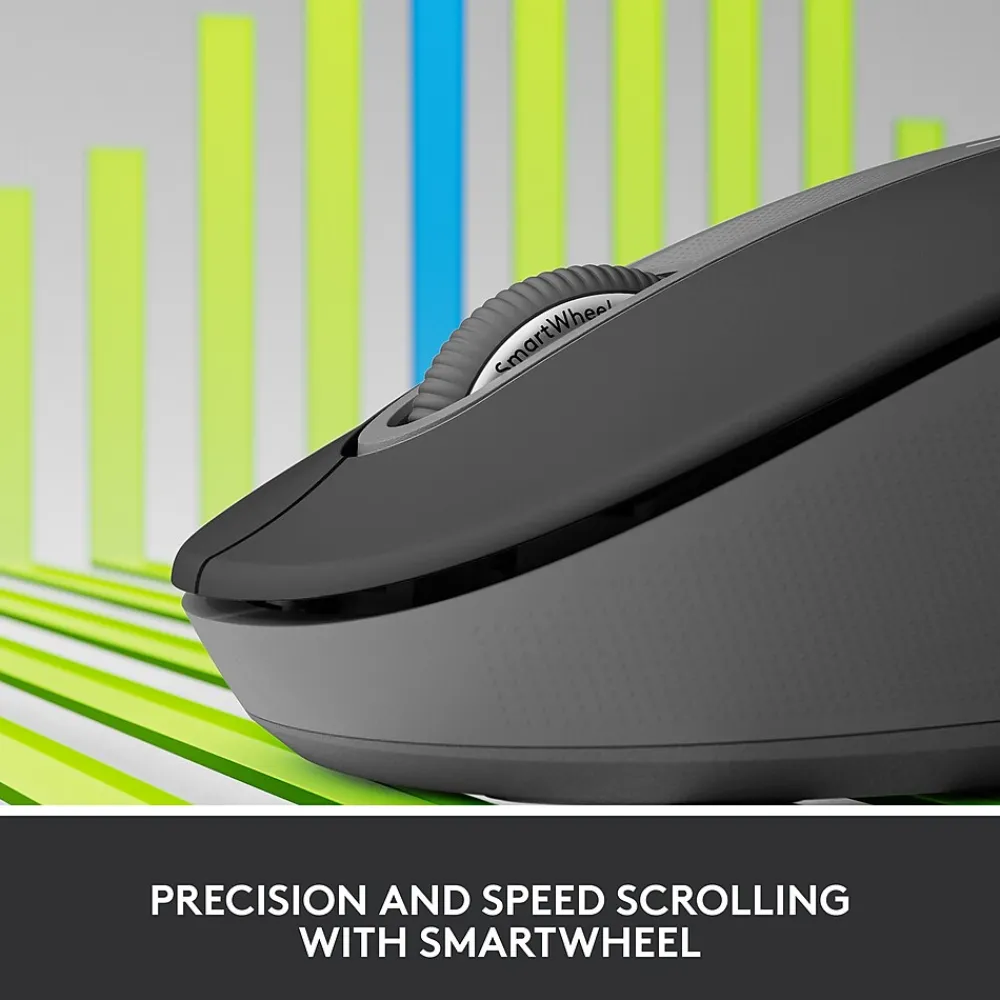 Online Logitech Signature M650 Wireless Ergonomic Optical Bluetooth & USB Mouse, (910-006250) Graphite