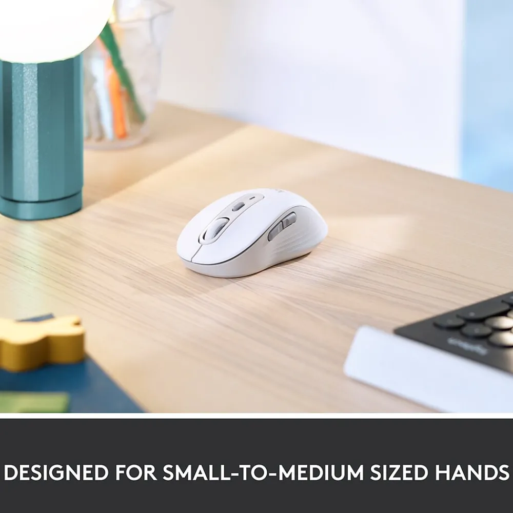 Clearance Logitech Signature M650 Wireless Optical USB Mouse, (910-006252) Off-White