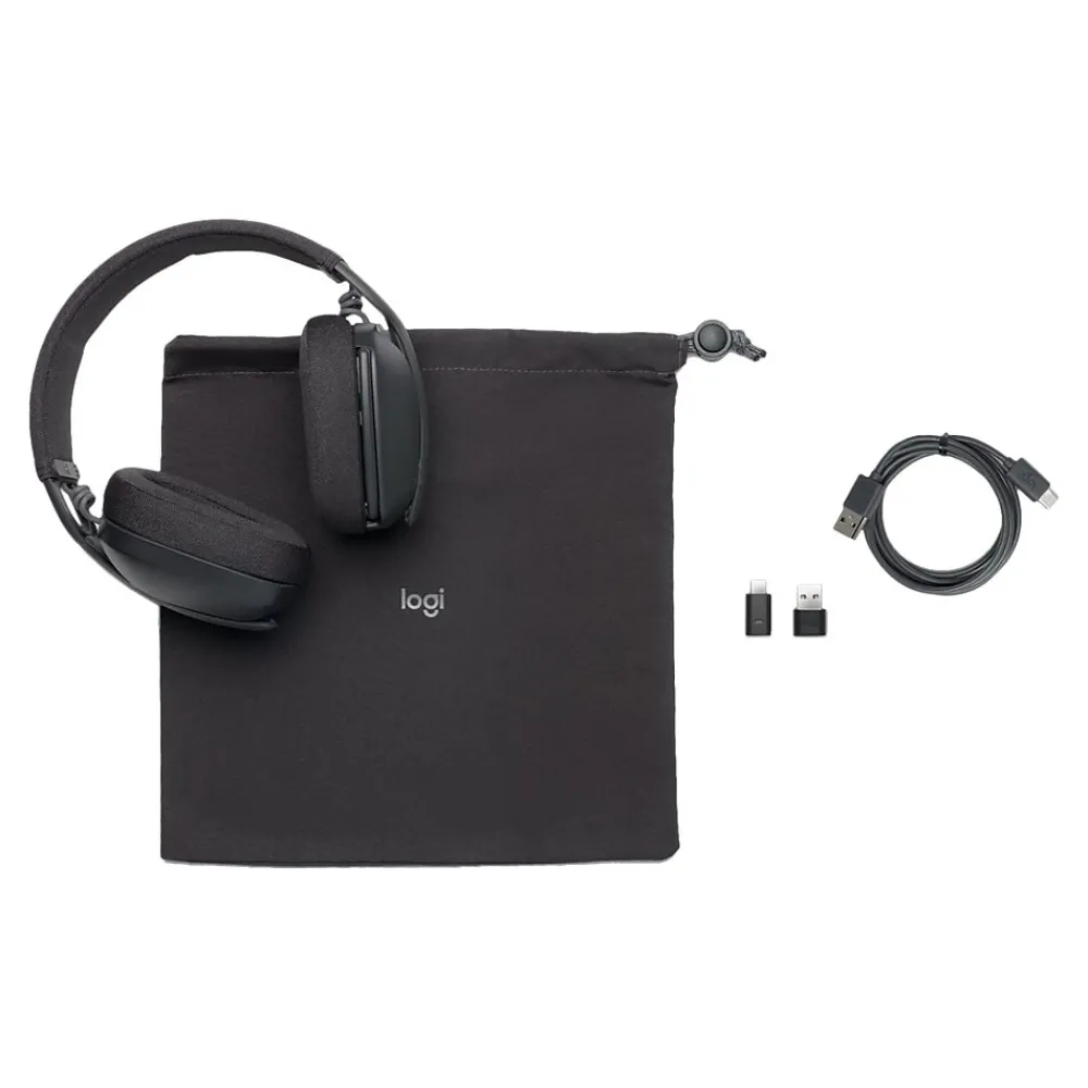 Best Logitech Zone Vibe Wireless Noise Canceling Bluetooth Stereo Headset, MS Certified, Graphite (981-001156)