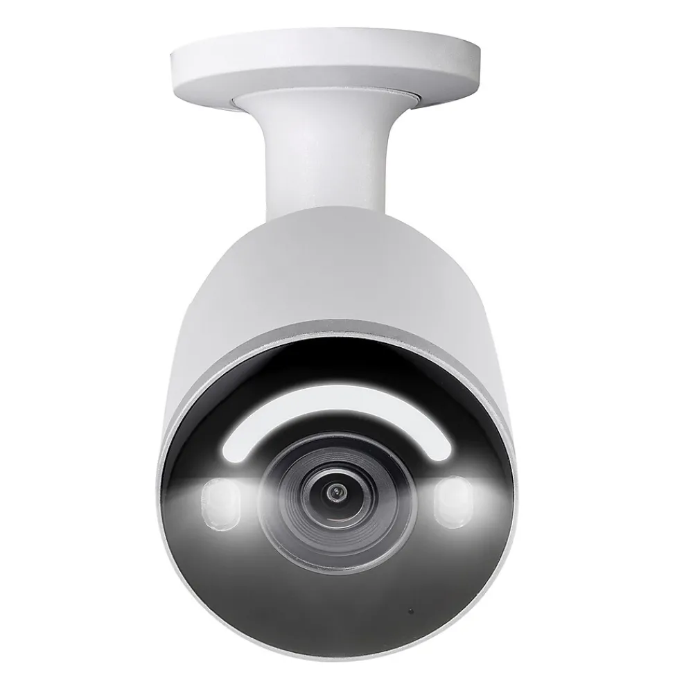 Lorex Fusion 4K 8.0-MP 16-Camera-Capable 2-TB NVR System with 4 IP Smart-Deterrence Bullet Cameras, White (N847A62-8A4-E)