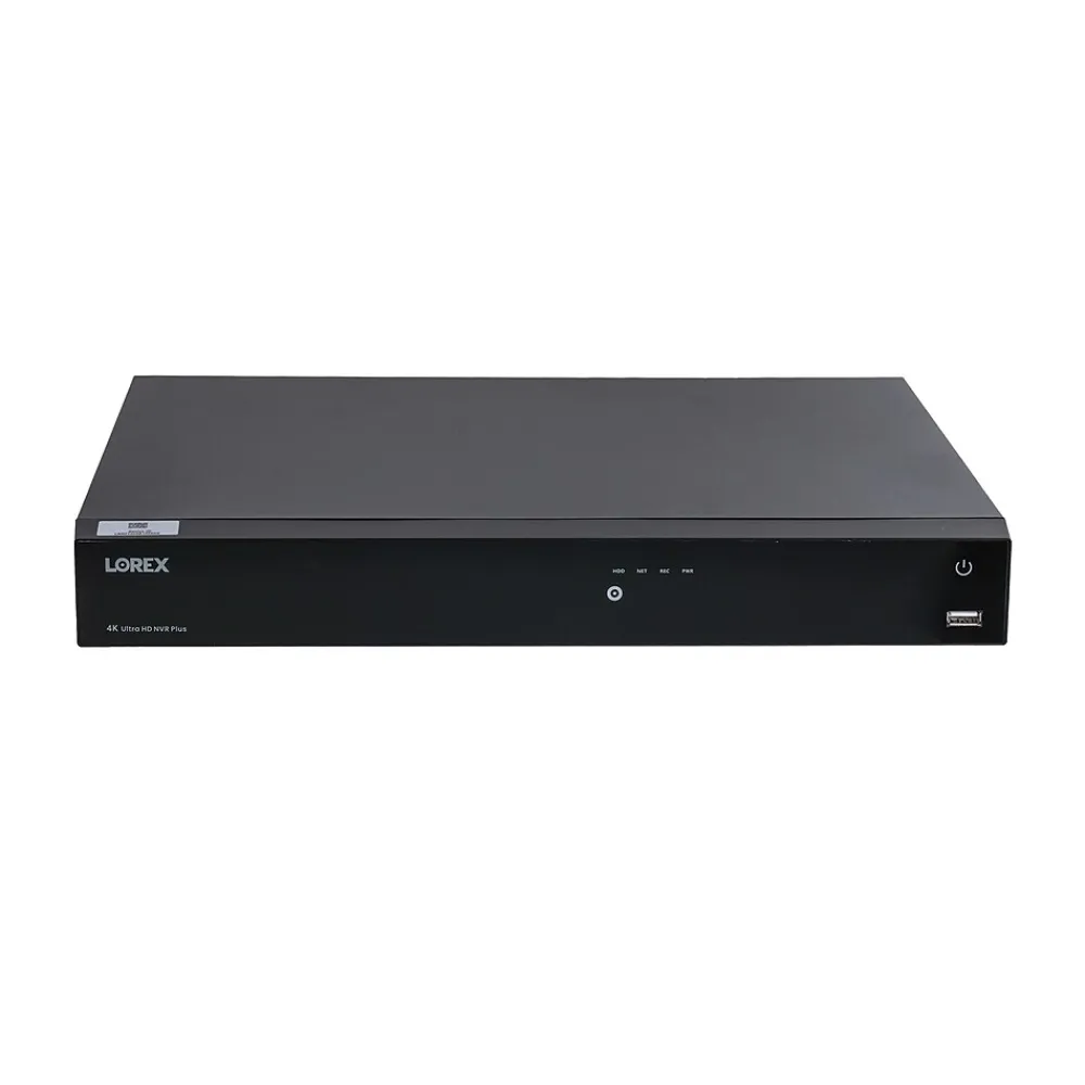 Lorex Fusion 4K 8.0-MP 16-Camera-Capable 4-TB NVR System with 8 IP Smart-Deterrence Bullet Cameras, White (N864A64B-8AB8)