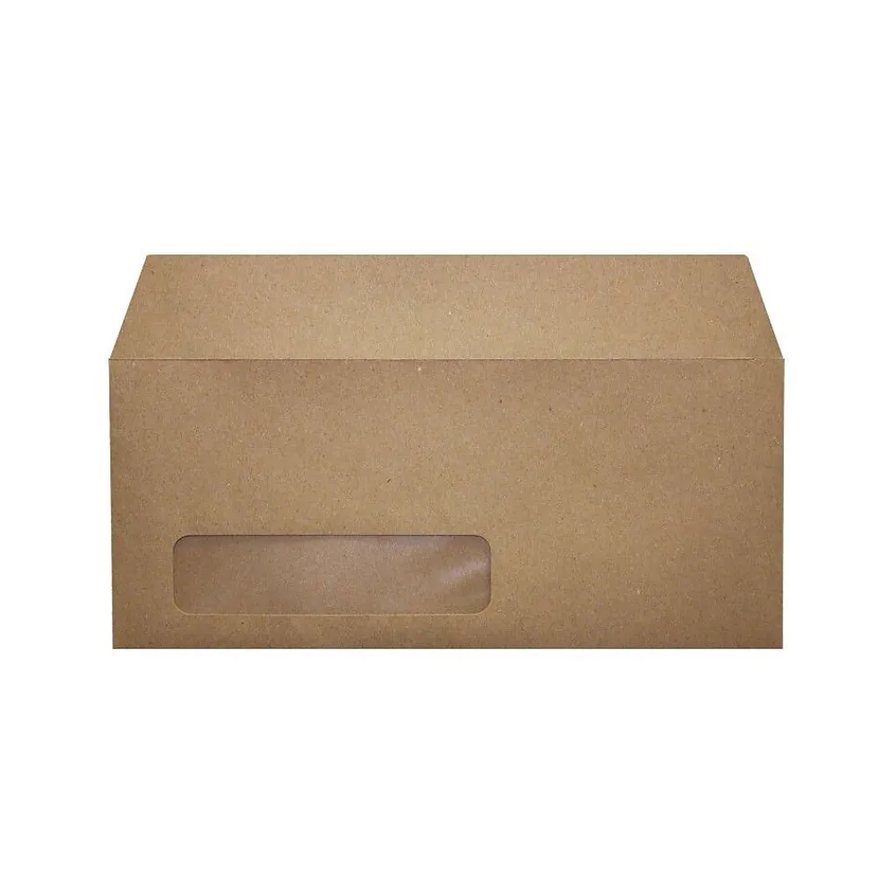 Outlet LUX #10 (4 1/8" x 9 1/2") Window Envelopes, Grocery Bag Brown, 500/BX