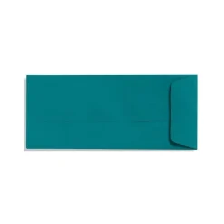 Online LUX 4 1/8" x 9 1/2" #10 70lbs. Open End Envelopes, Teal Blue, 50/Pack