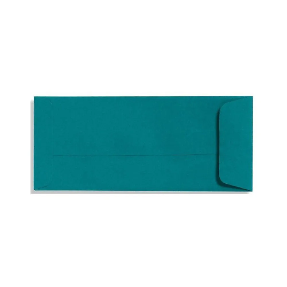 Online LUX 4 1/8" x 9 1/2" #10 70lbs. Open End Envelopes, Teal Blue, 50/Pack