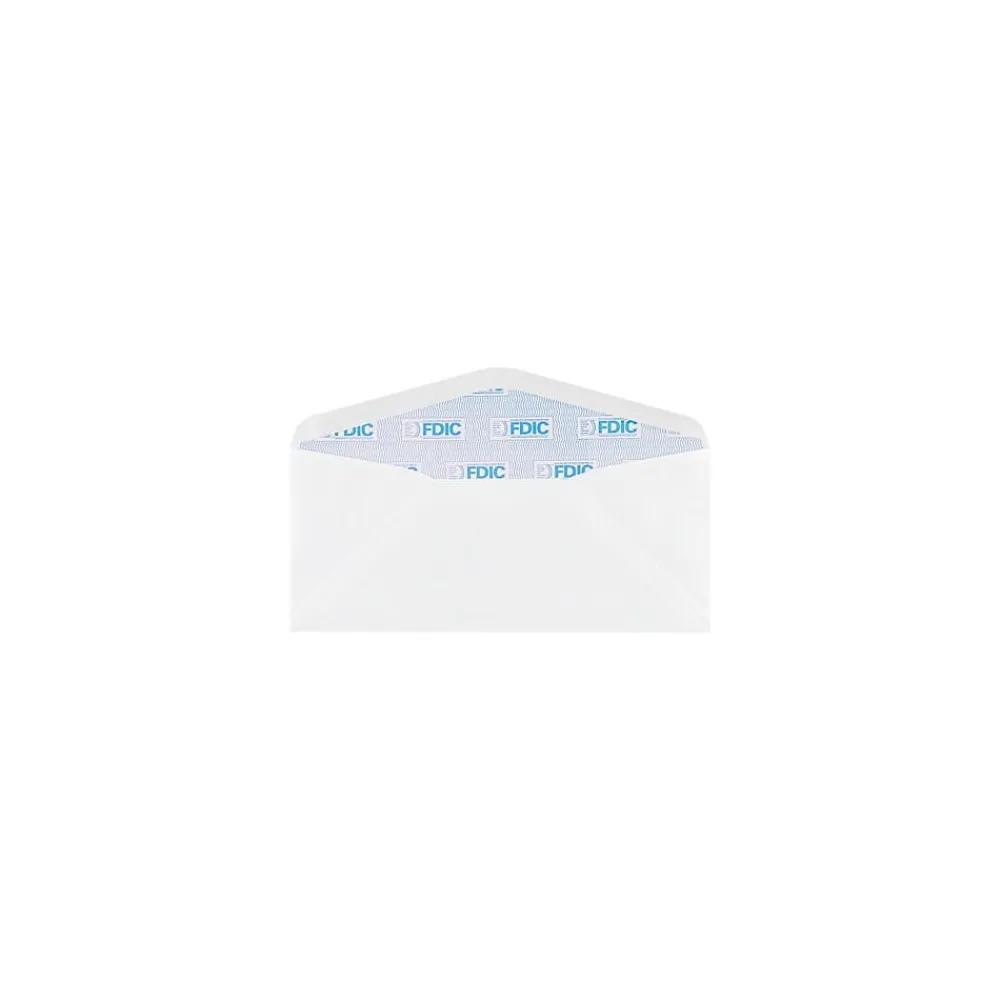 LUX #10 Regular Envelopes (4 1/8 x 9 1/2) 50/Box, 24lb. White w/ FDIC Security Tint (WS-2652-50)