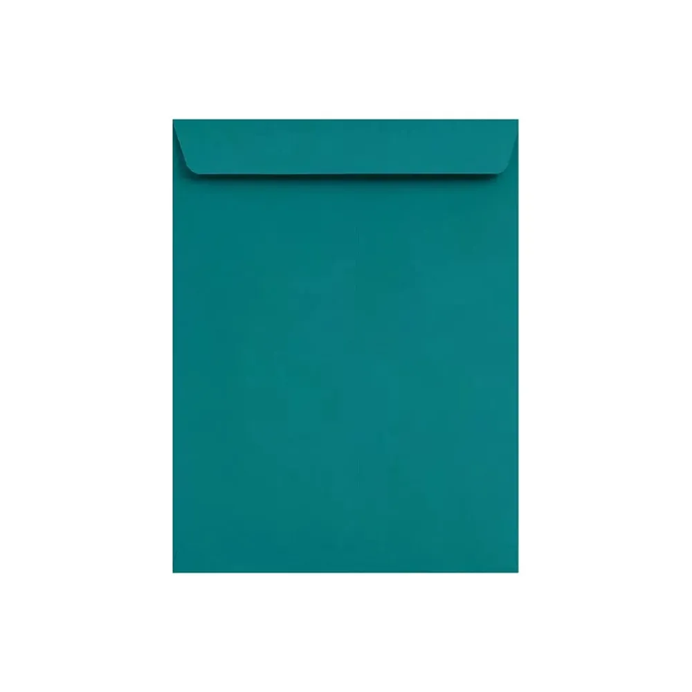 New LUX 10" x 13" 80lbs. Commercial Flap Open End Envelopes, Teal Blue, 50/Pack