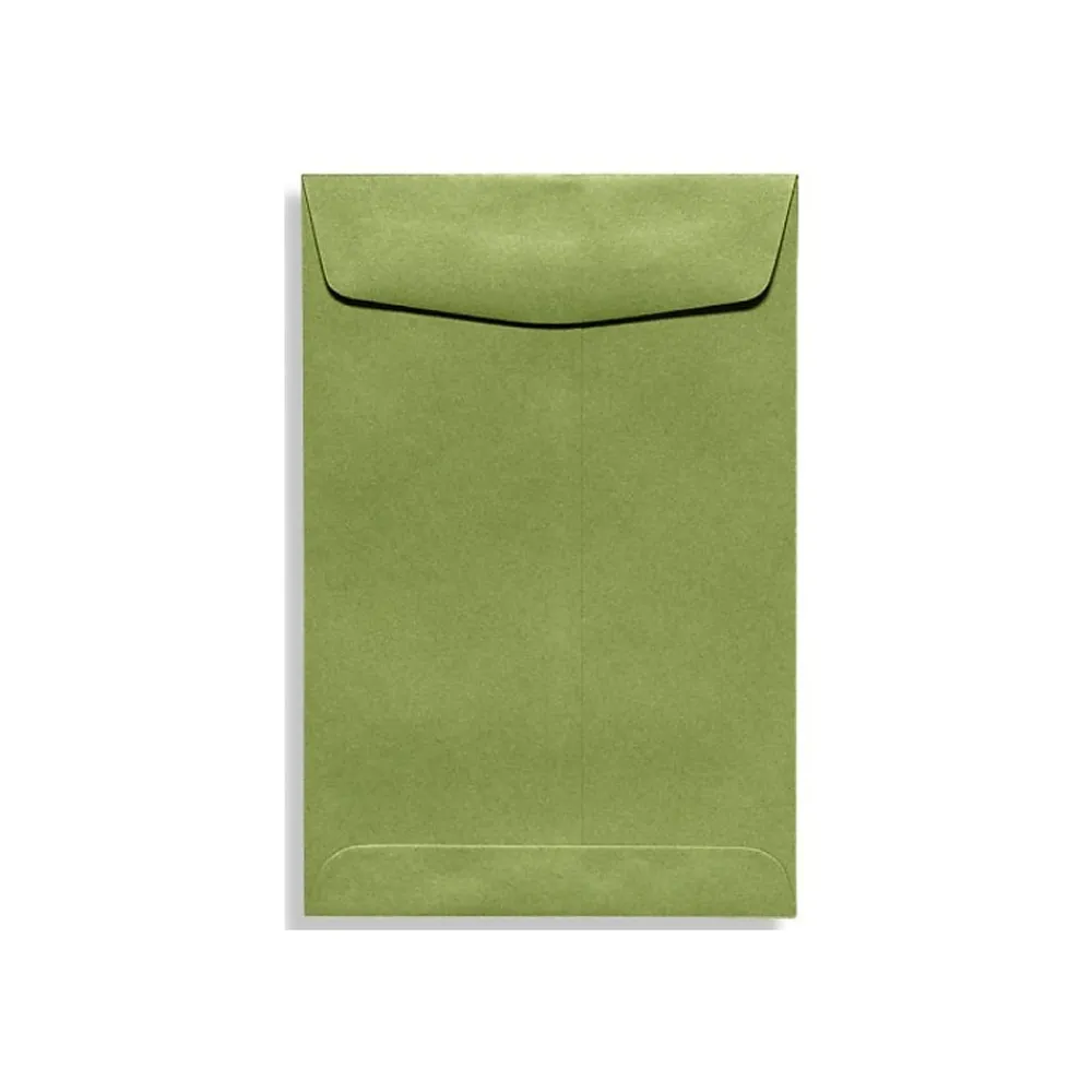 Clearance LUX 9" x 12" 70lbs. Open End Envelopes, Avocado Green, 50/Pack