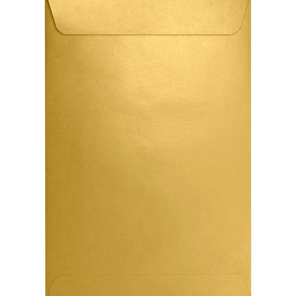 New LUX 6 x 9 Open End Envelopes, 50/Box, Gold Metallic (1644-07-50)