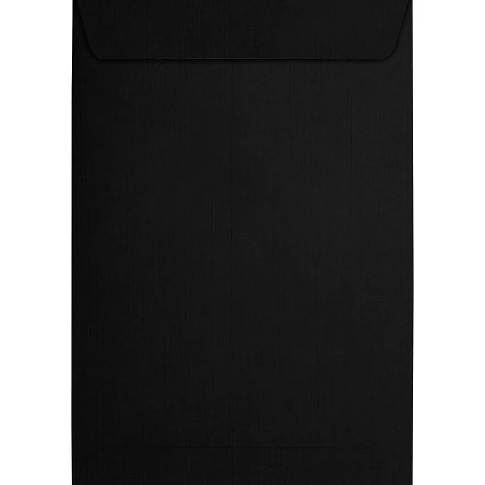 Clearance LUX 6 x 9 Open End Envelopes, 50/Box, Black Linen (1644-BLI-50)