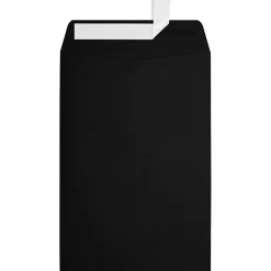 Clearance LUX 6 x 9 Open End Envelopes, 50/Box, Black Linen (1644-BLI-50)