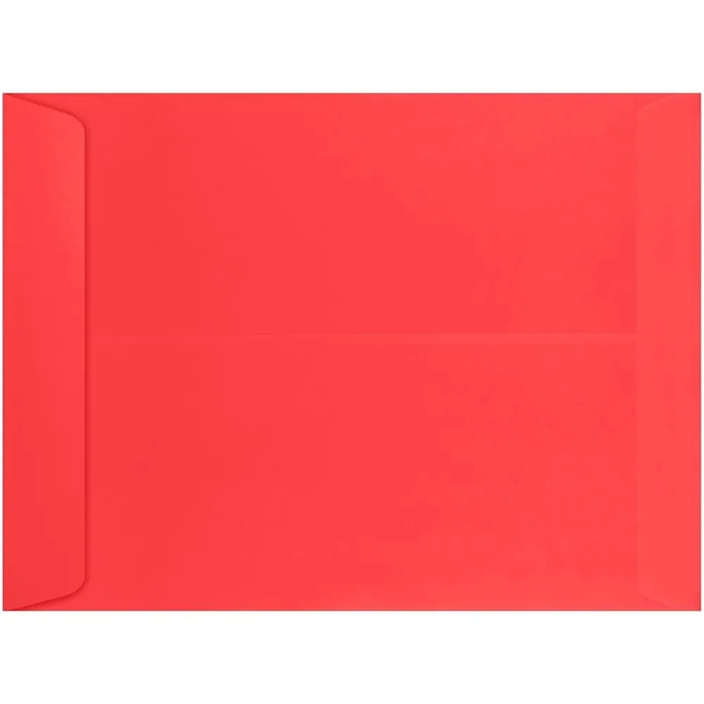 Discount LUX 10 x 13 Open End Envelopes 50/Pack, Electric Cherry (WS-5428-50)