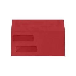 Sale LUX Double Window Invoice Envelopes, 4-1/8 x 9-1/8", Ruby Red, 250/Pack