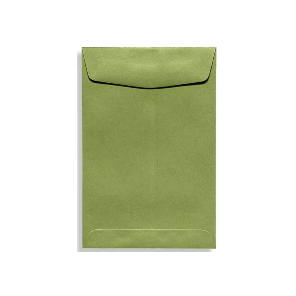 Online LUX 70lbs. 9" x 12" Open End Envelopes, Avocado Green, 500/BX