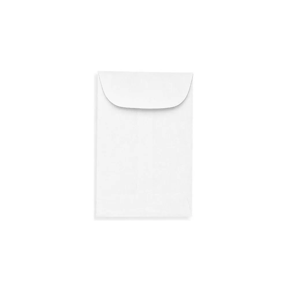 Hot LUX Moistenable Glue #1 Currency Envelopes, 2.25" x 3.5", Bright White, 1000/Box (94623-1000)