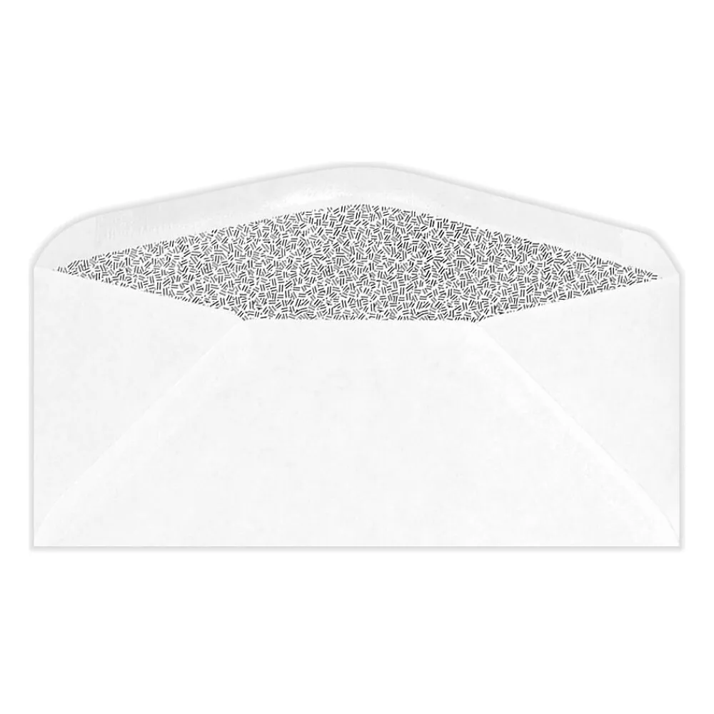 LUX Self Seal Security Tinted #10 Business Envelope, 4 1/2" x 9 1/2", White, 50/Pack (45146-50)