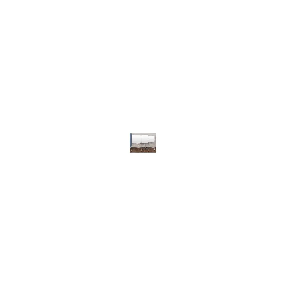 Dry Erase*Luxor Double Sided Mobile Magnetic Glass Marker Board, Aluminum, 48x36 (MMGB4836)