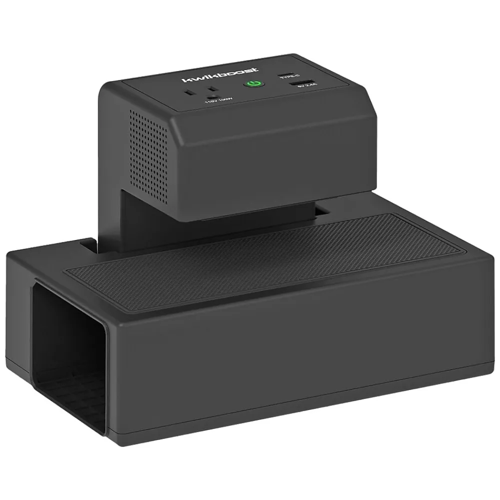 KwikBoost EdgePower A/C & USB Clamp-On Universal Desktop Charging Station, Black (KBEP-CGR)<Luxor Outlet