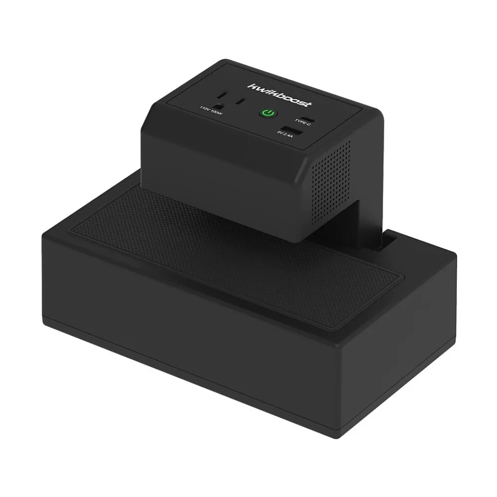 KwikBoost EdgePower A/C & USB Clamp-On Universal Desktop Charging Station, Black (KBEP-CGR)<Luxor Outlet
