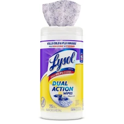 Dual Action Disinfecting Wipes, Citrus, 75 Wipes/Pack (1920081700)<Lysol New