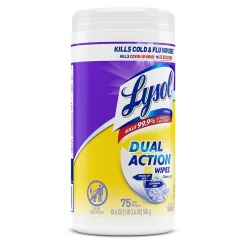 Dual Action Disinfecting Wipes, Citrus, 75 Wipes/Pack (1920081700)<Lysol New