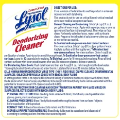 Professional Disinfecting Deodorizing Cleaner, Lemon, 128 oz., 4/Carton (3624176334CT)<Lysol Discount