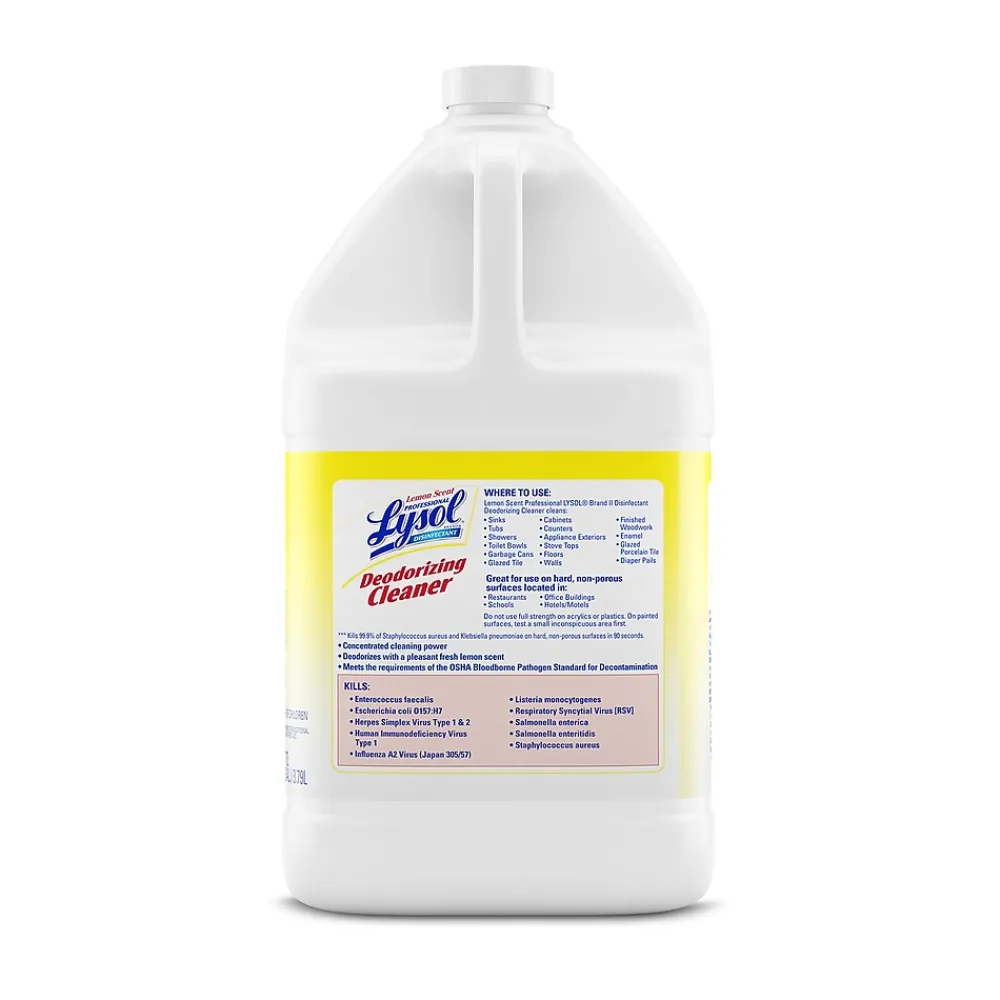 Professional Disinfecting Deodorizing Cleaner, Concentrate, Lemon Scent, 128 oz. (3624176334)<Lysol Clearance