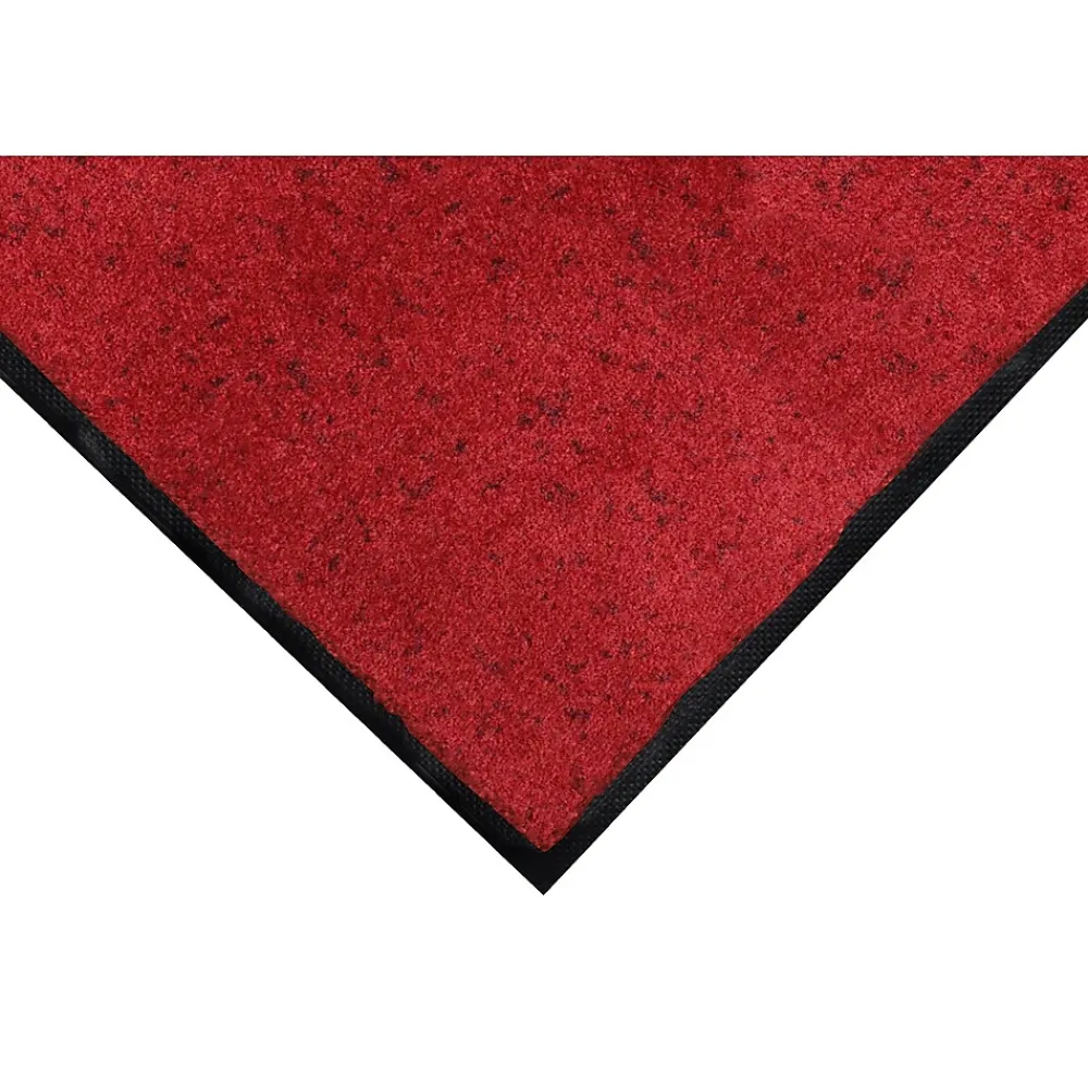 M + A Matting ColorStar Commercial Wiper Floor Mat, 2.92' x 2', Red/Black (100123540)