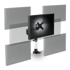 Sale 3M Dual-Swivel Monitor Arm, Up to 24" Monitor, Holds Up to 30 lbs., Black (MA140MB)