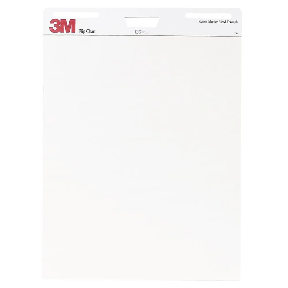 Easel Paper Pads*3M Flip Chart Easel Pad, 25" x 30", White, 40 Sheets/Pad (570)