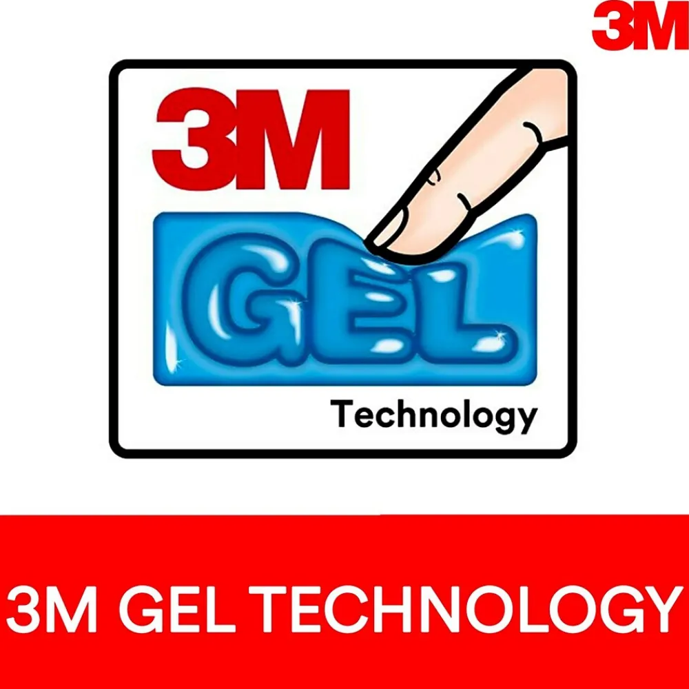 Hot 3M ™ Gel Wrist Rest for Keyboard and Mouse, Black, Easy Clean Cover, Anti-microbial Product Protection (WR340LE)