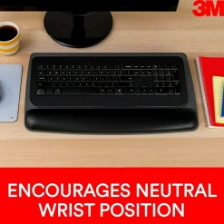 Clearance 3M Gel Wrist Rest with Platform for Keyboard, Non-Skid Base, Gray (WR420LE)