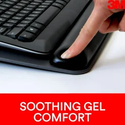 Clearance 3M Gel Wrist Rest with Platform for Keyboard, Non-Skid Base, Gray (WR420LE)