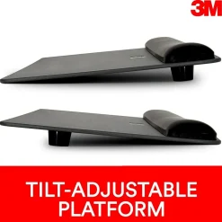 Clearance 3M Gel Wrist Rest with Platform for Keyboard, Non-Skid Base, Gray (WR420LE)