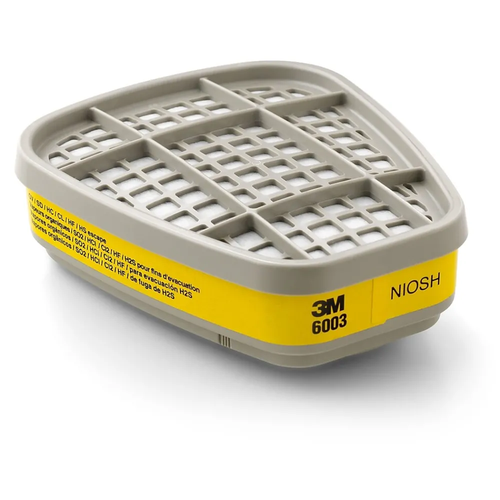 3M ™ Half and Full Facepiece Cartridges & Filters, Organic Vapor/Acid Gas Cartridge, 6003, 2/Pack
