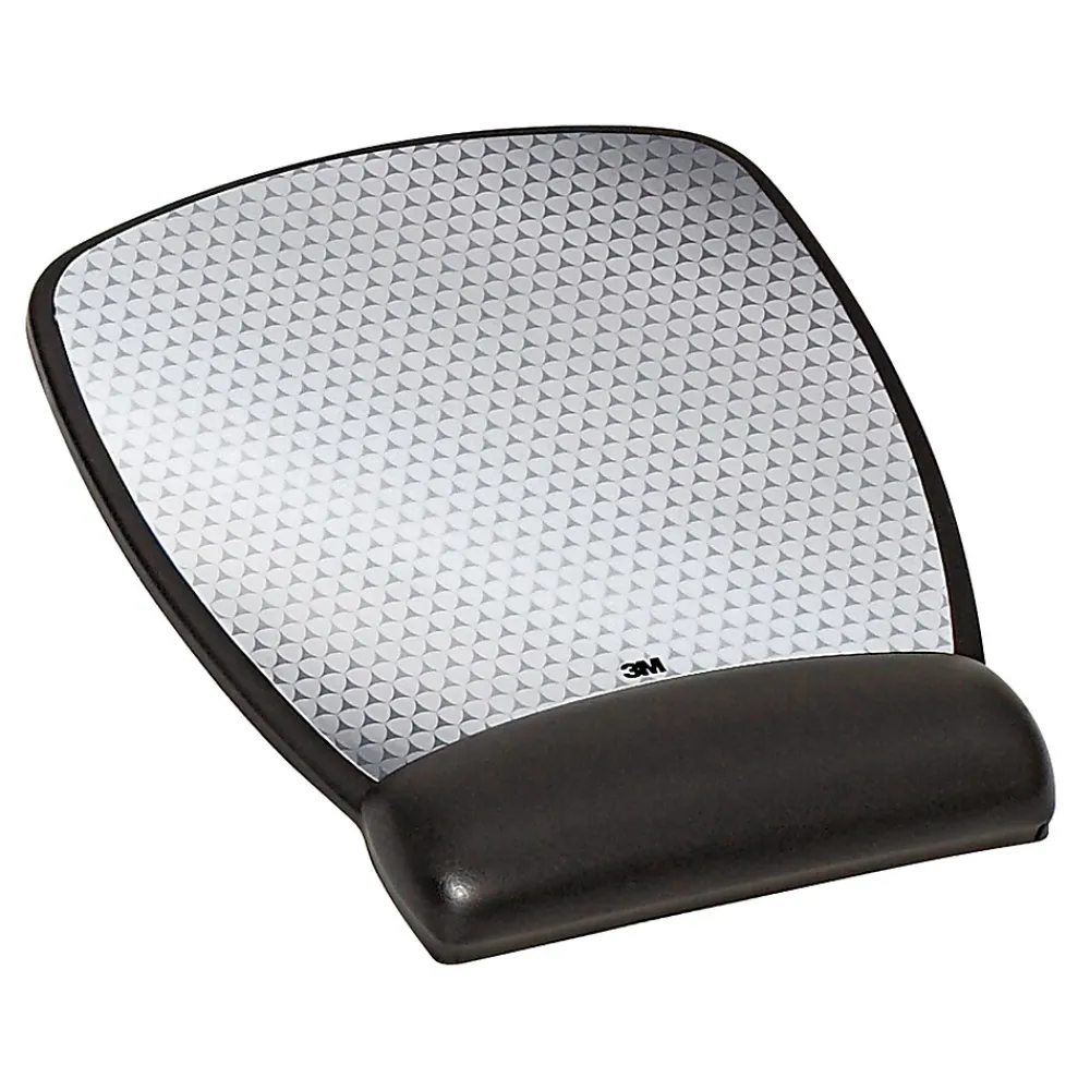 Clearance 3M Precise Mouse Pad with Gel Wrist Rest, Optical Mouse Performance, Battery Saving Design, 6.8" x 8.6", Vertex (MW309LE)