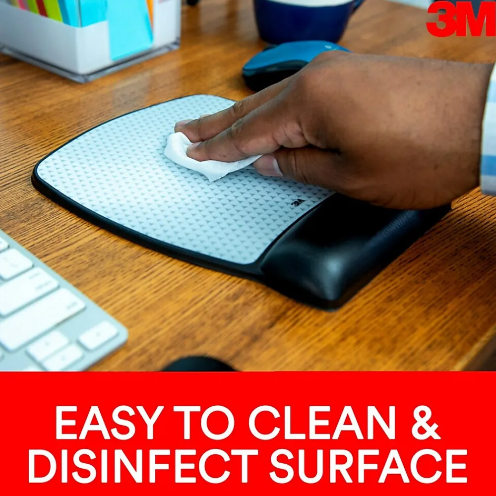 Clearance 3M Precise Mouse Pad with Gel Wrist Rest, Optical Mouse Performance, Battery Saving Design, 6.8" x 8.6", Vertex (MW309LE)