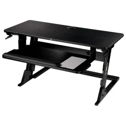 Standing Desks*3M Precision Standing Desk 35"W Manual Adjustable Desk Riser with Gel Wrist Rest and Precise Mouse Pad, Black (SD60B)