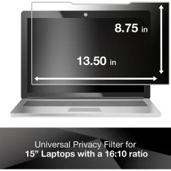 Privacy Filter for Apple MacBook Pro 15" (2016 model or newer) with COMPLY Attachment System (PFNAP008)<3M Best