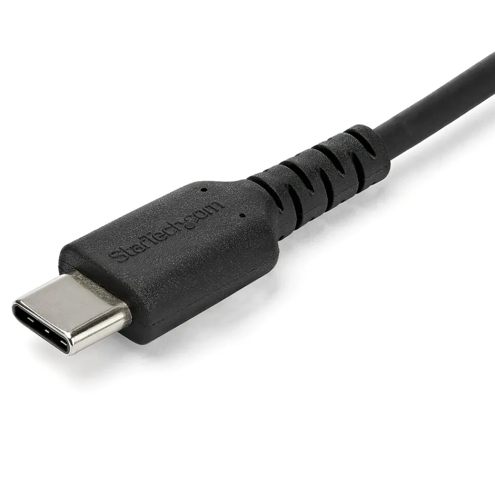 1m USB A to USB C Charging Cable - Durable Fast Charge & Sync USB 2.0 to USB Type C Data Cord - Aramid Fiber M/M 3A Black<StarTech Online